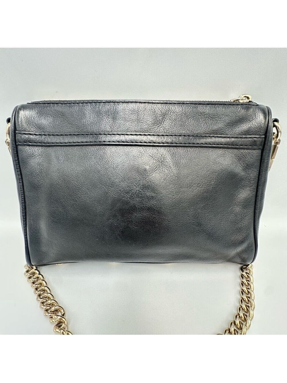 Rebecca Minkoff Mini MAC Crossbody Bag Black Leather Purse - Picture 8 of 14